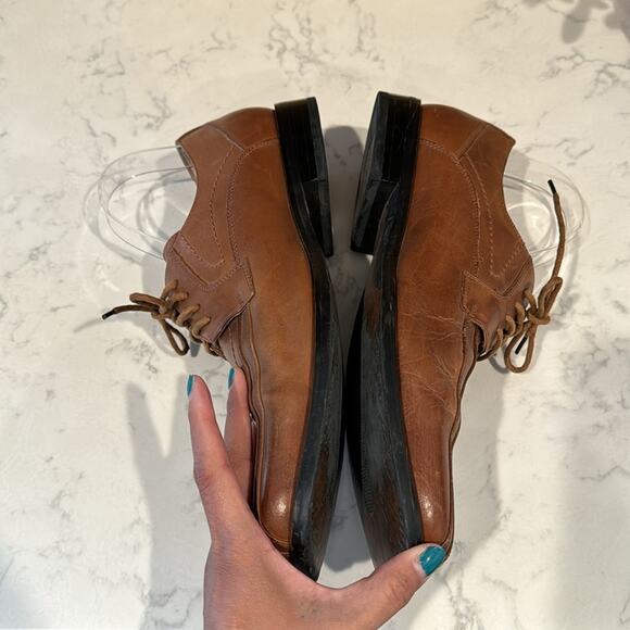 STACY ADAMS Corrado Bike Toe Lace-up Oxford tan brown office semi formal size 12 - Picture 6 of 9